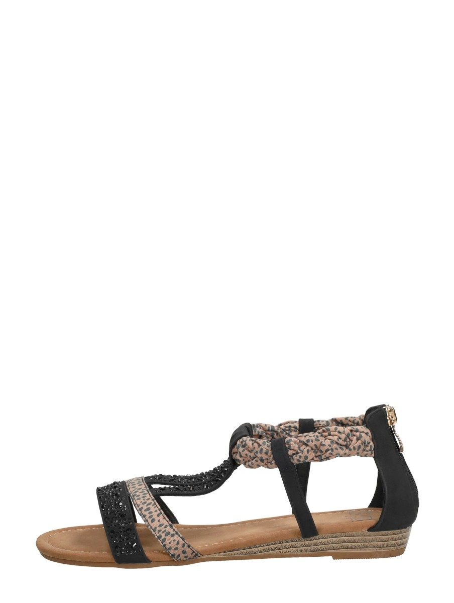 Sub55 - Sandalen Plat – zwart