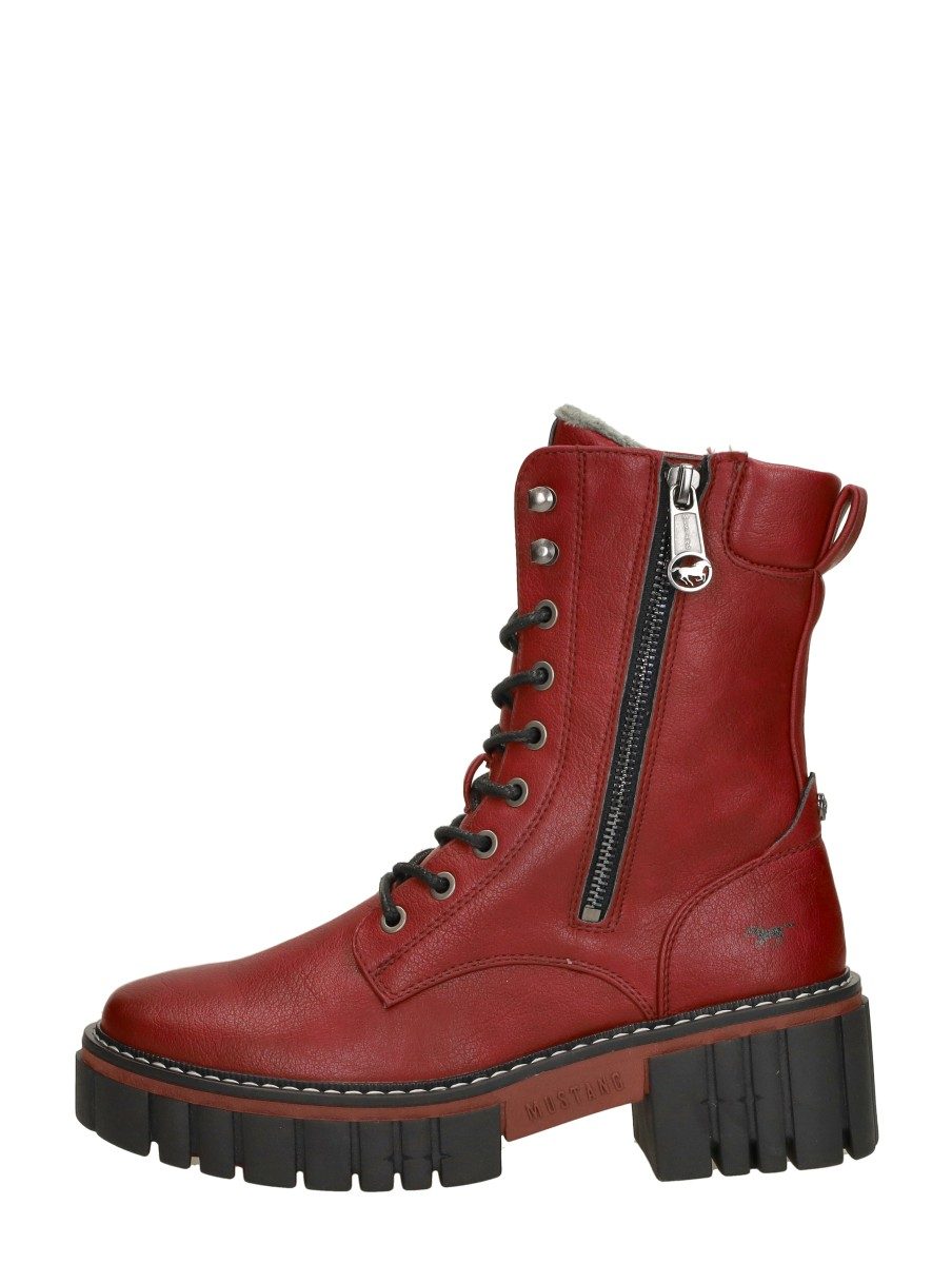 Mustang - Veterschoenen Hoog – rood