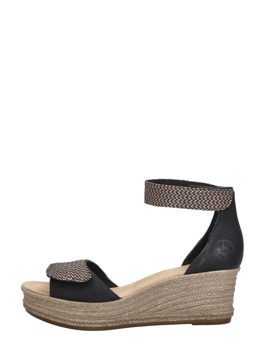 Rieker - Sandalen Hak – zwart