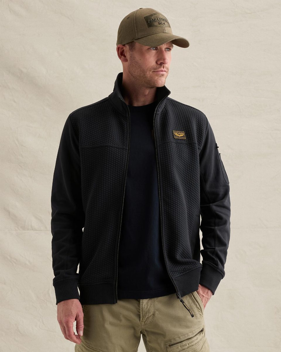 Sweatshirt met jacquardpatroon en flight pocket – salute