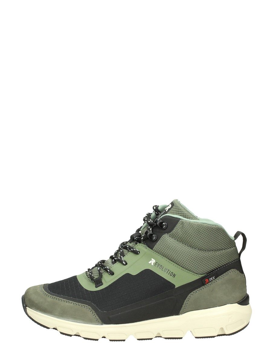Rieker - Veterschoenen Hoog – groen