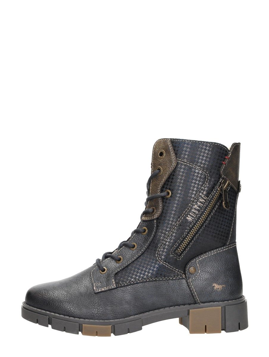Mustang - Veterschoenen Hoog – blauw