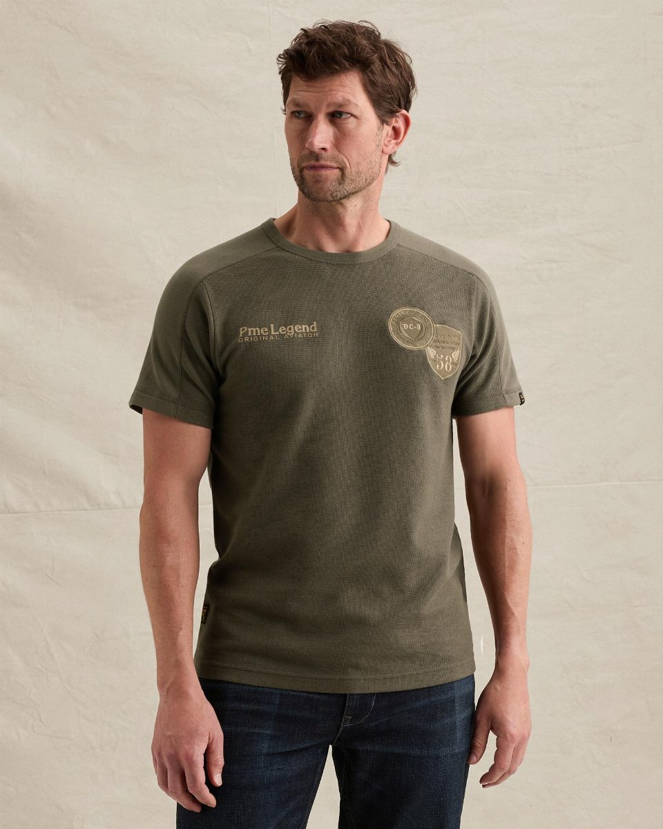 Piqué T-shirt met artworks – beluga