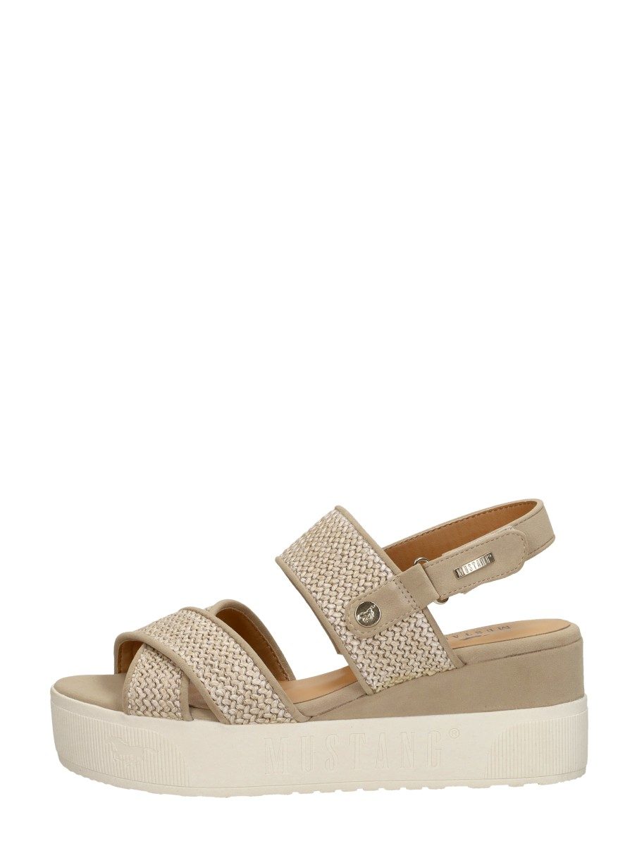 Mustang - Sandalen Plat – beige