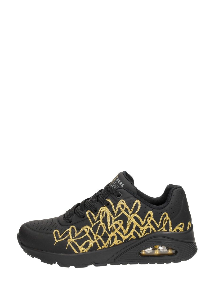 Skechers - Uno-golden Heart – zwart