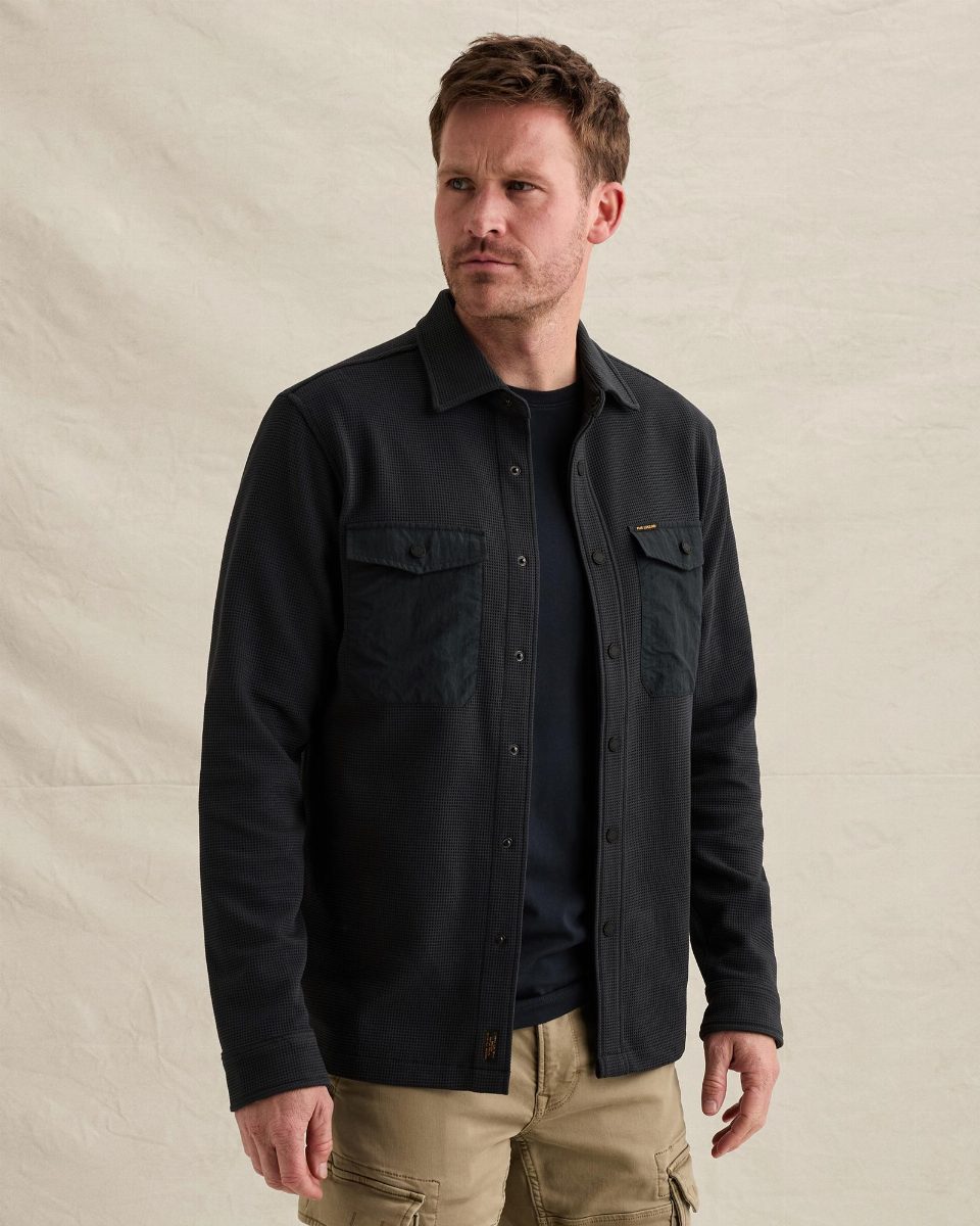 Cargo overshirt met wafelstructuur – salute