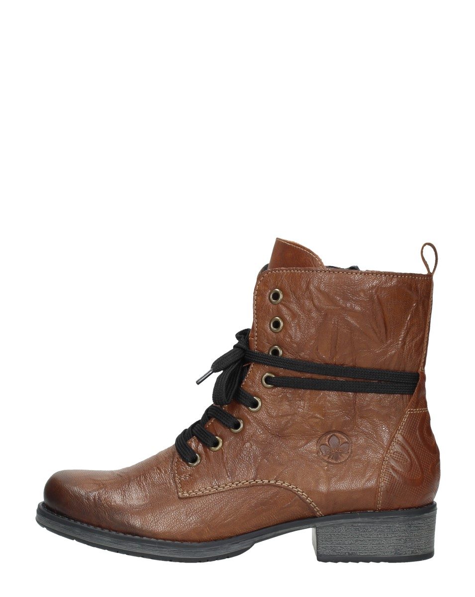 Rieker - Dames Veterschoenen – cognac