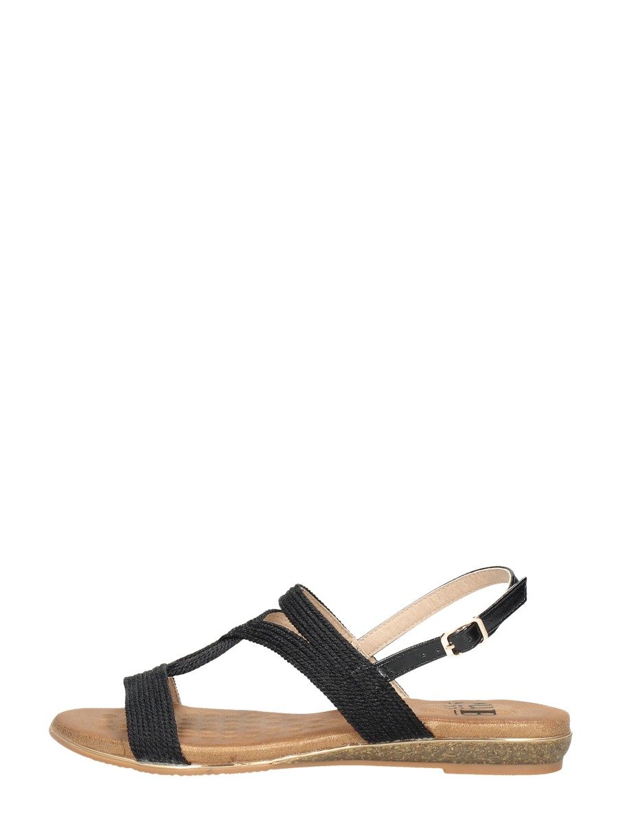 Sub55 - Sandalen Plat – zwart