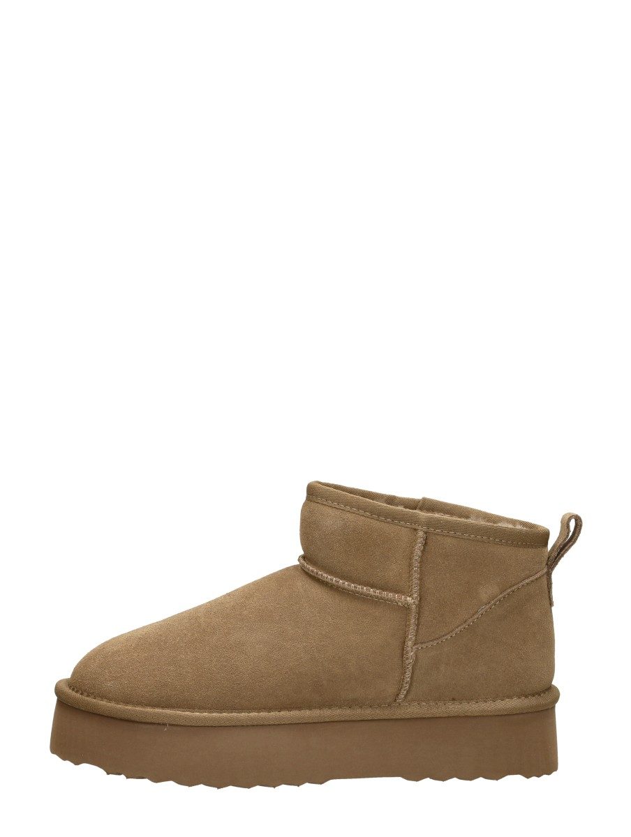 Shoecolate - Enkellaarsjes Plat – taupe