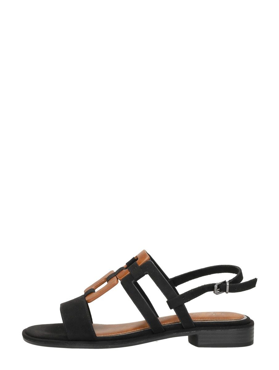 Marco tozzi - Sandalen Plat – zwart