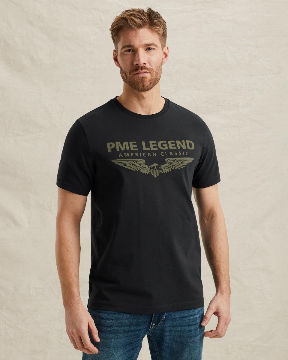T-shirt met logo – black