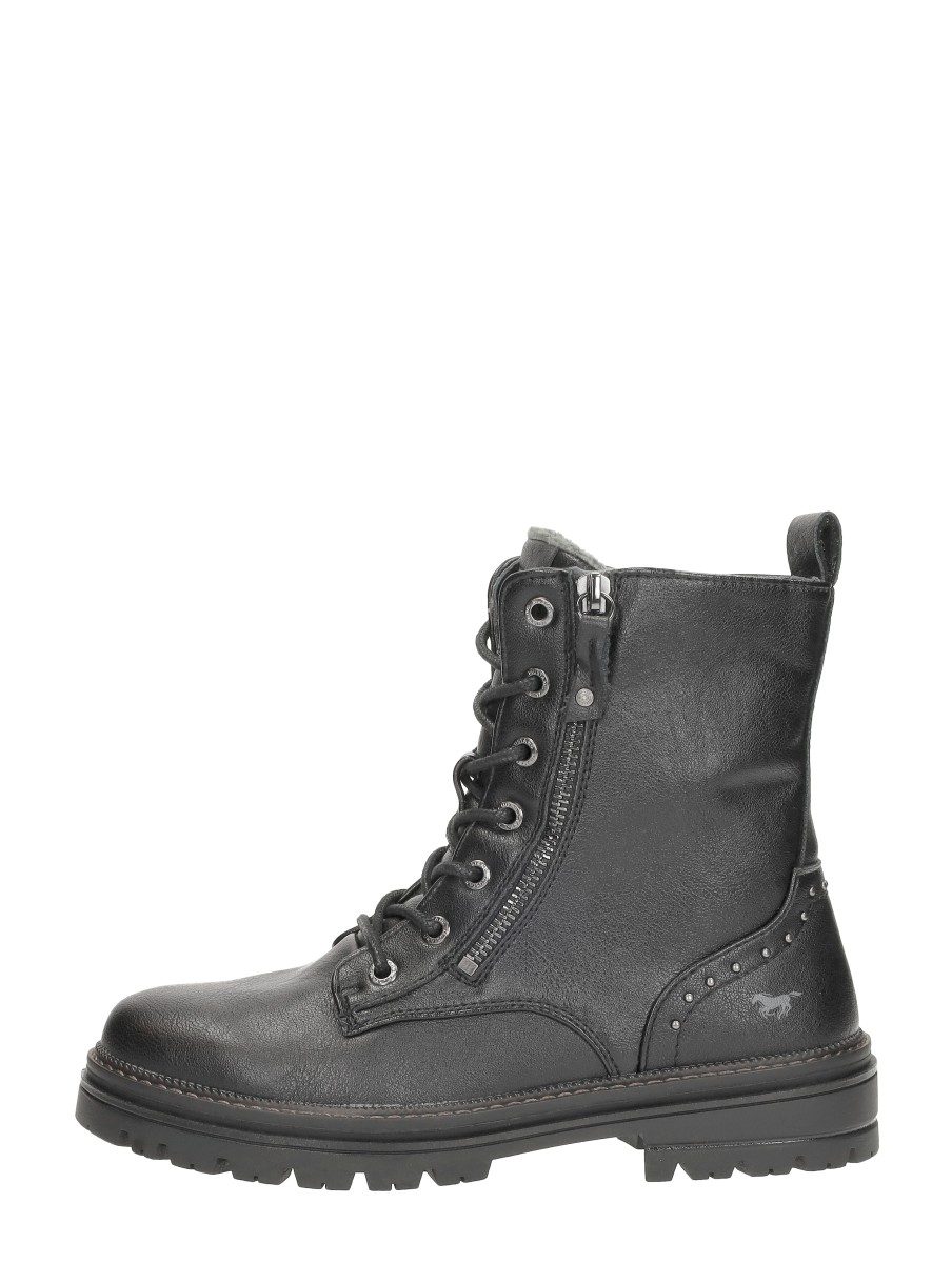 Mustang - Veterschoenen Hoog – zwart