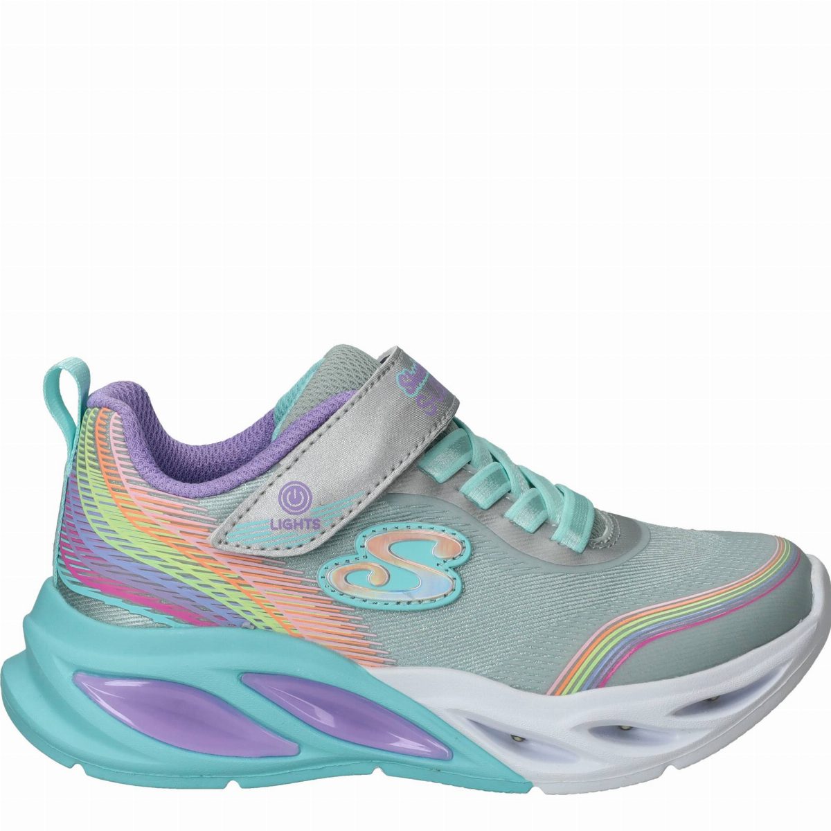 Skechers Cosmic Glow Rainbow Beam Sneakers Meisjes Blauw