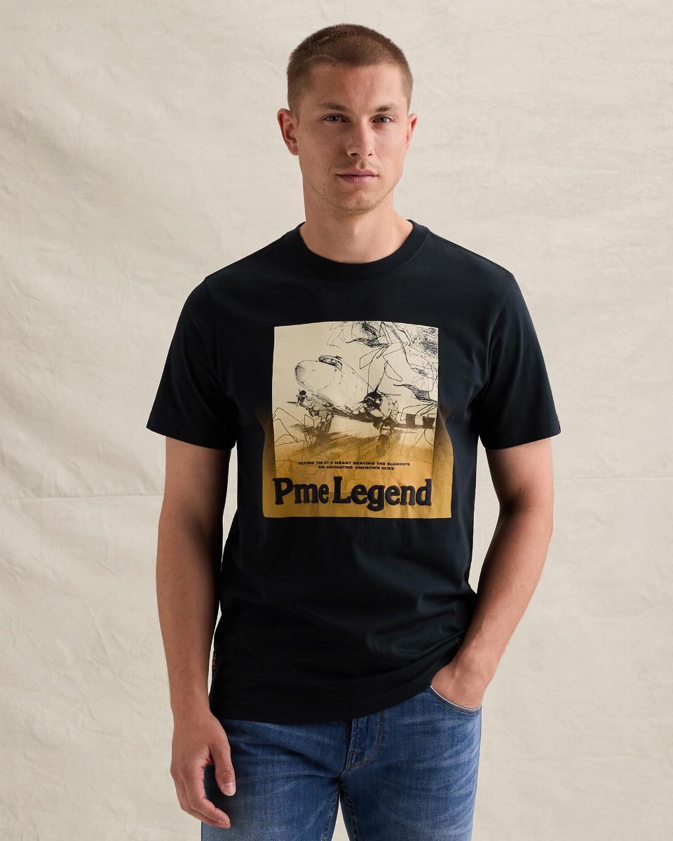 T-shirt van 100% katoenen jersey met artwork – salute
