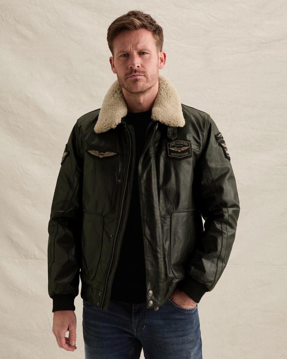 Hudson bomber jas – pirate black