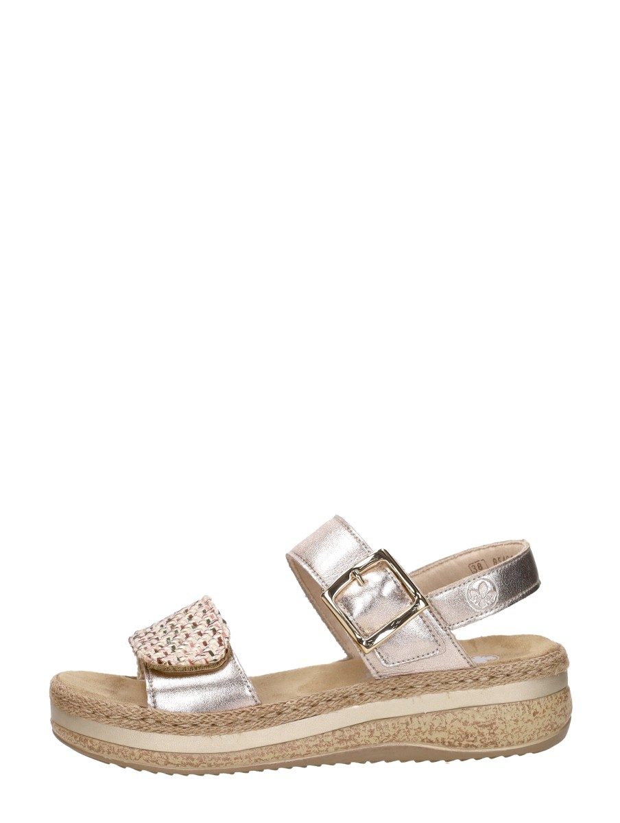 Rieker - Sandalen Plat – goudkleur