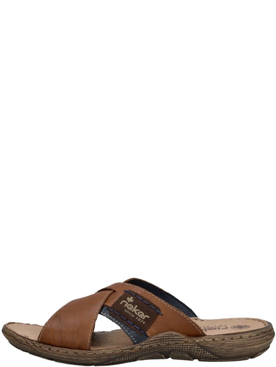 Rieker - Heren Slippers – cognac