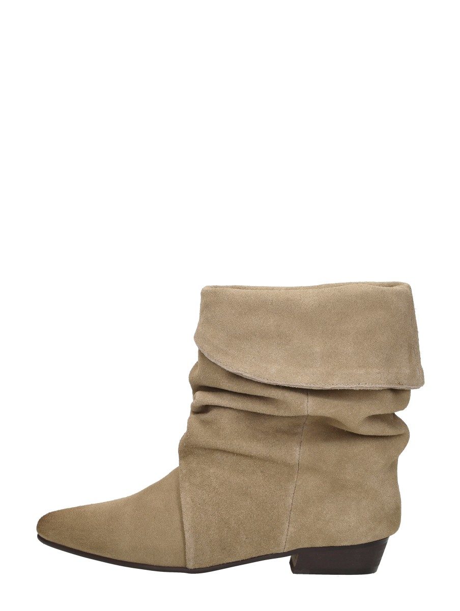 Shoecolate - Enkellaarsjes Hak – beige