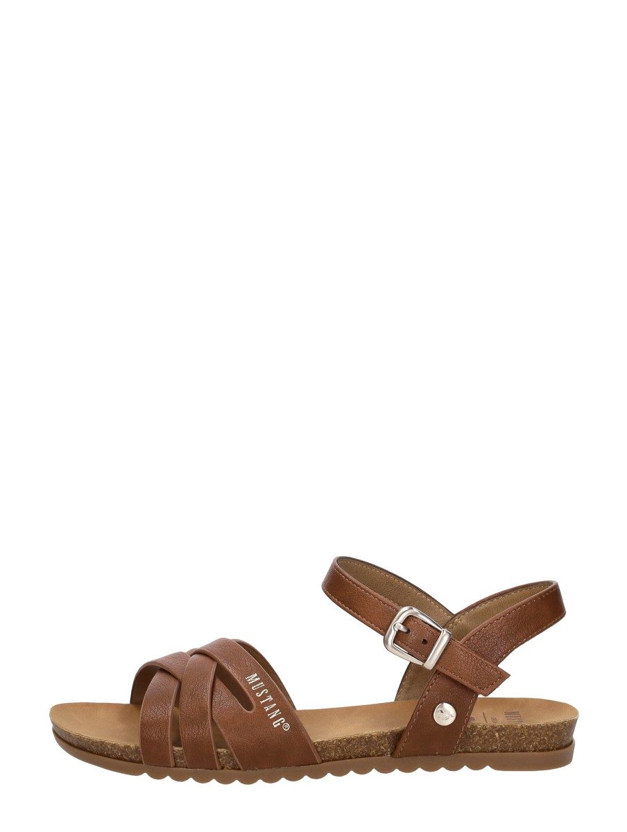 Mustang - Sandalen Plat – cognac
