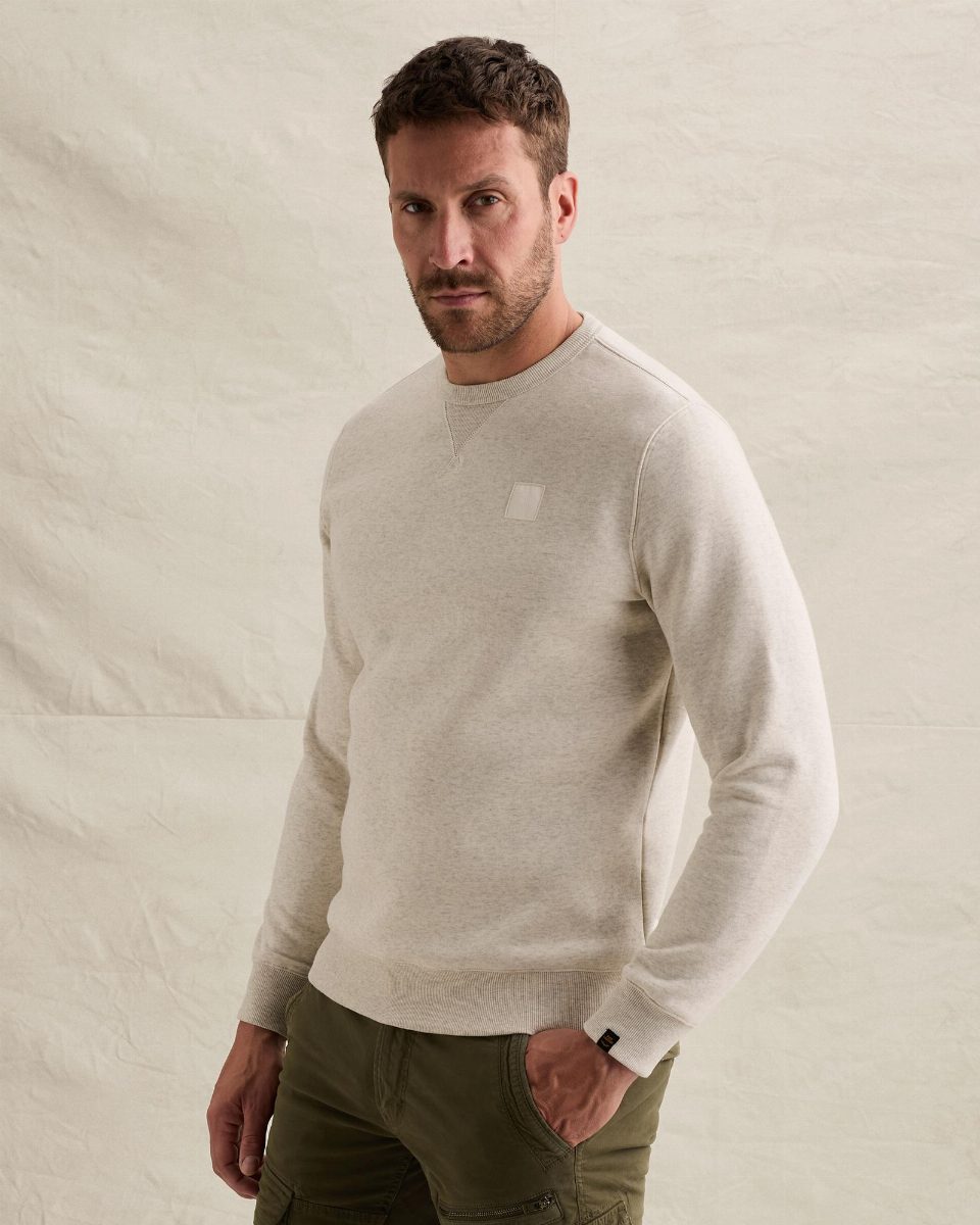 Sweatshirt met raglanmouwen en flight pocket – bone white melee