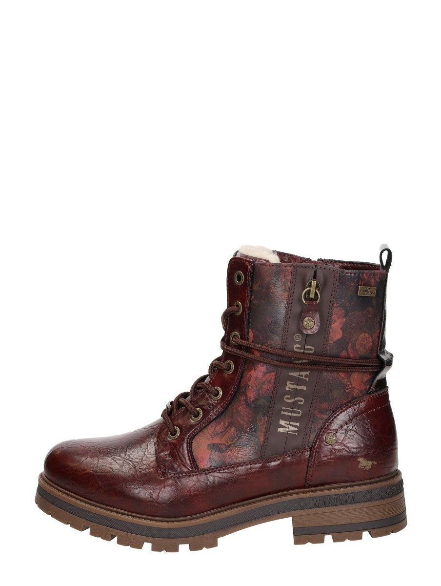 Mustang - Veterschoenen Hoog – bordeaux