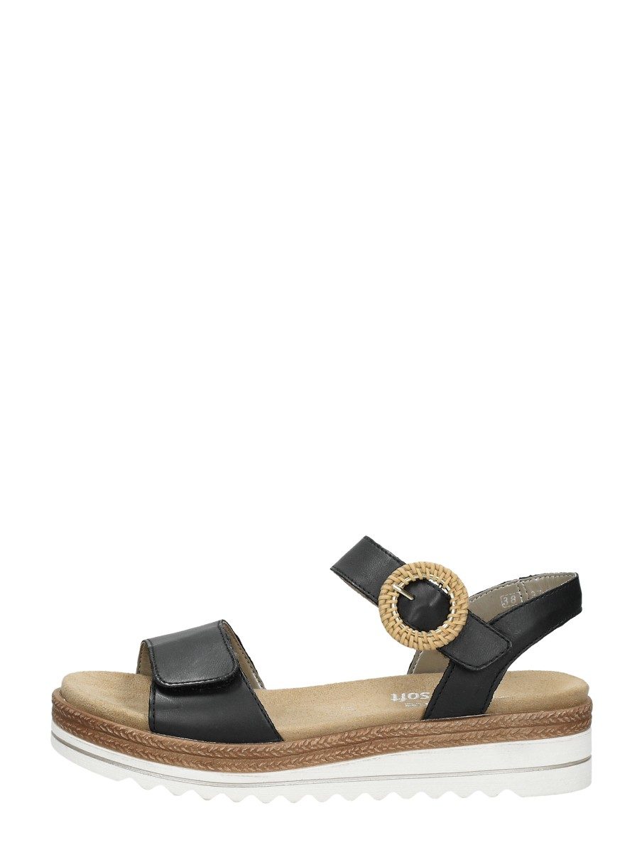 Remonte - Sandalen Plat – zwart