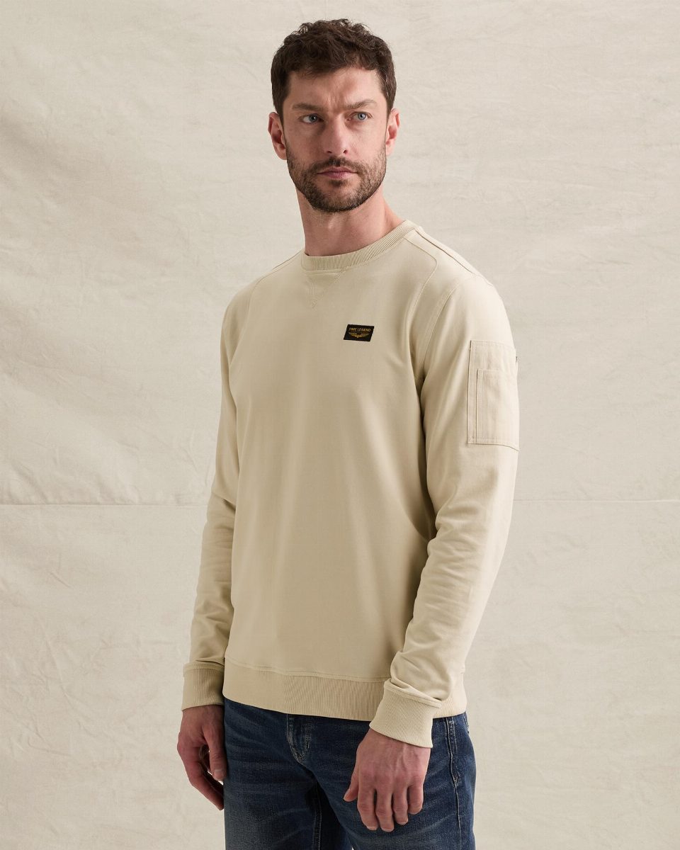 American Classic sweatshirt met flight pocket – bone white
