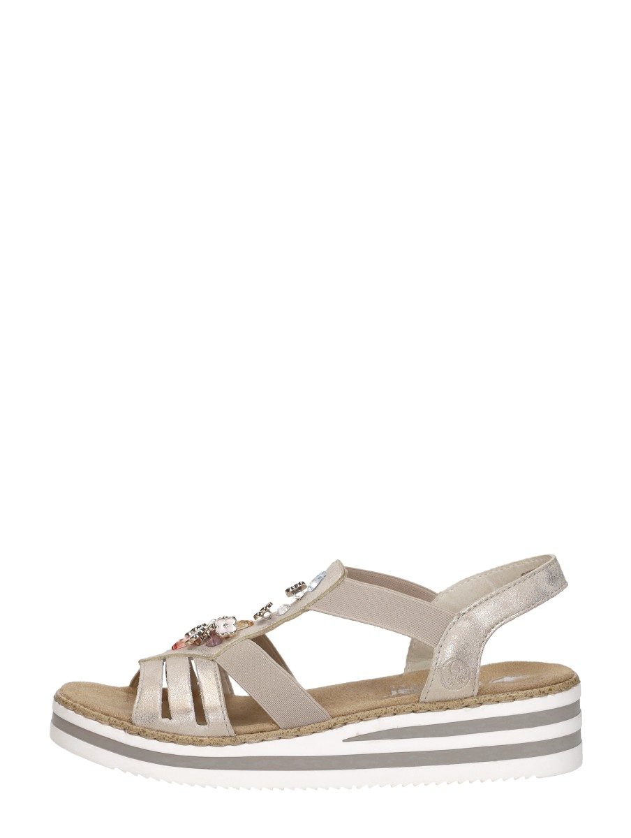 Rieker - Sandalen Plat – goudkleur