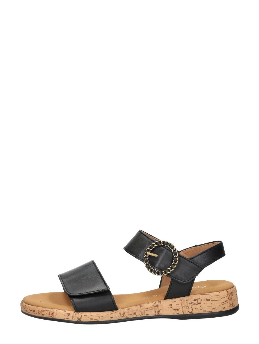Gabor - Sandalen Plat – zwart