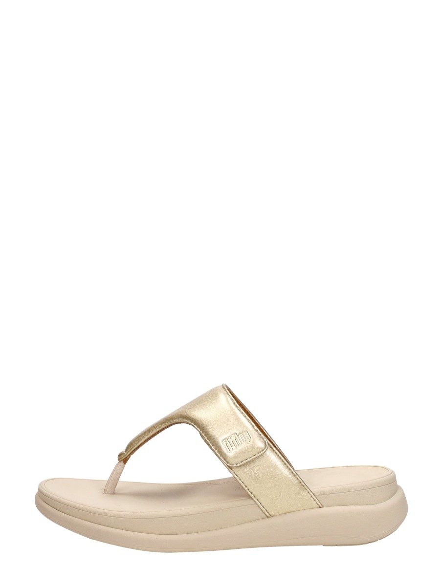 FitFlop - F-mode Go Adjustable Flatform Sandals – goudkleur
