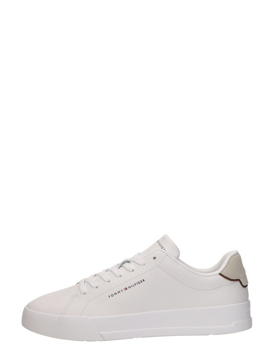 Tommy Hilfiger - Th Court Lth Detail Ess – gebroken wit