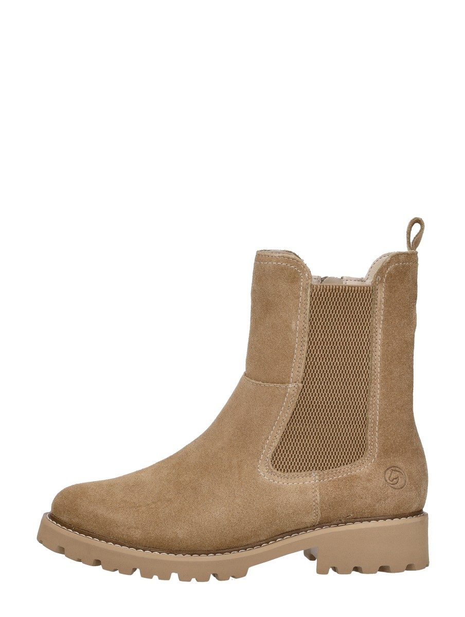 Remonte - Enkellaarsjes Plat – beige
