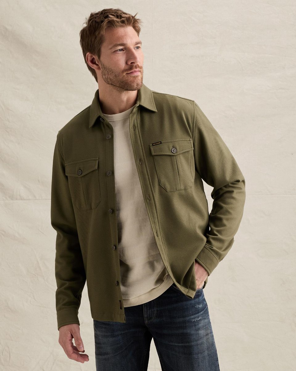 Overshirt van een katoenblend met borstzakken – kalamata