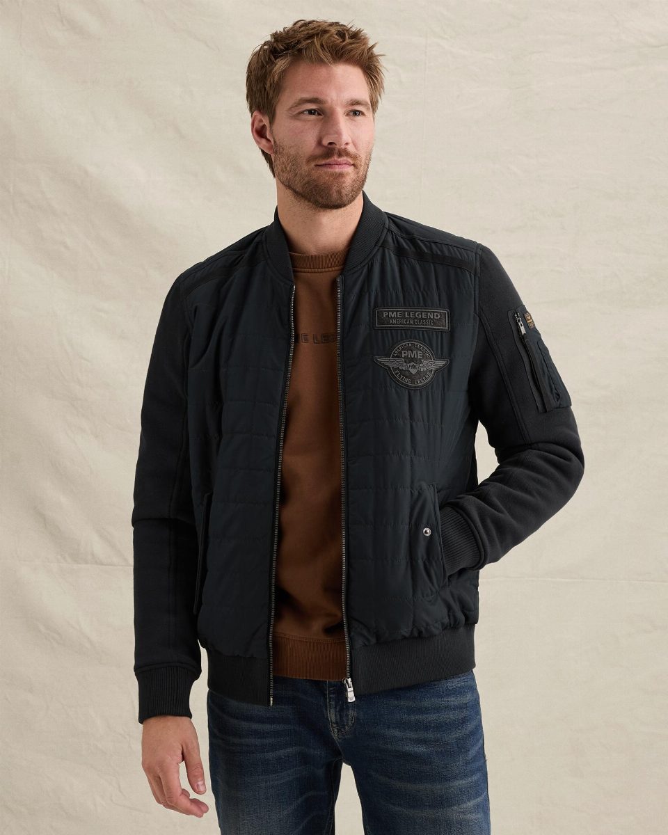 Hybrid jacket met badges