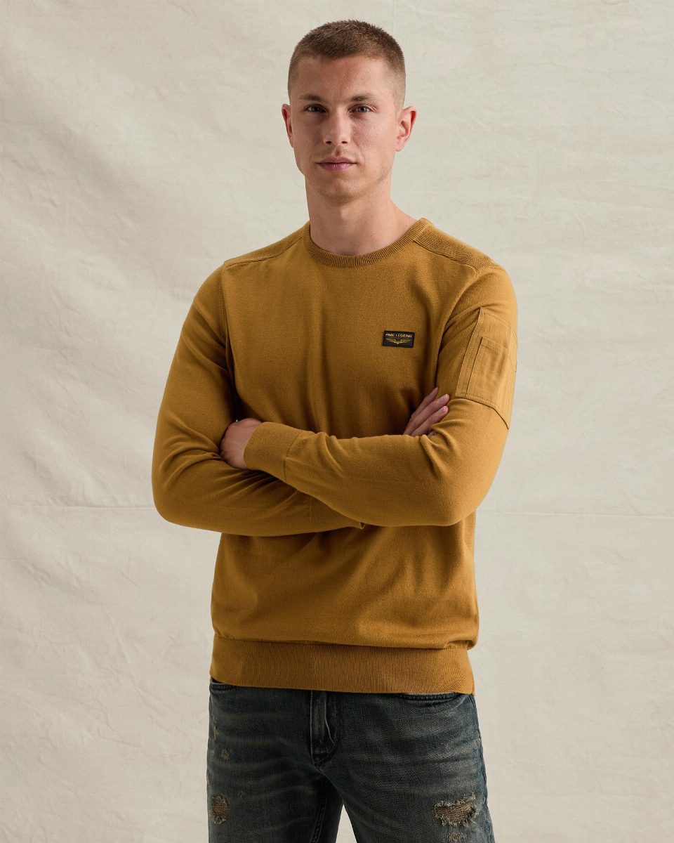 American Classic trui met flight pocket – golden brown