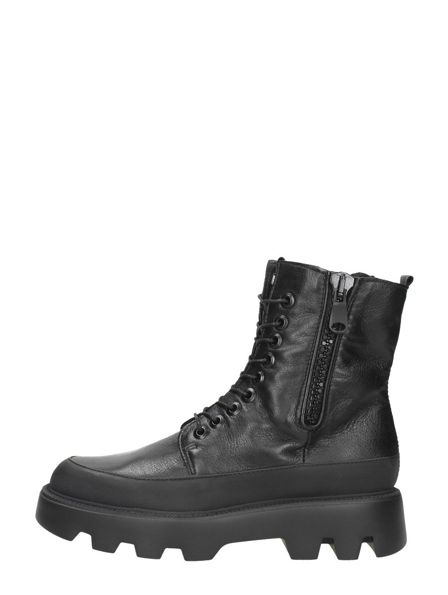 MJUS - Veterschoenen Hoog – zwart