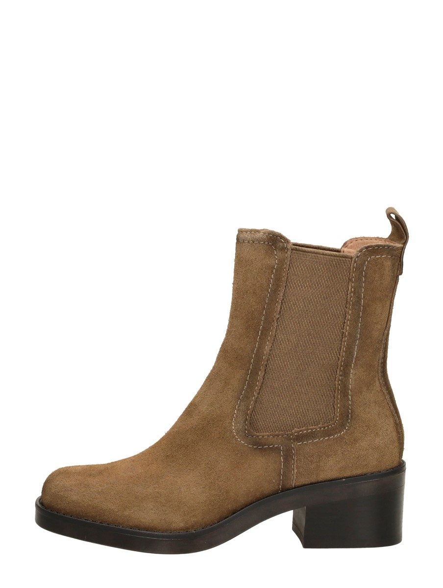 Tamaris - Enkellaarsjes Hak – cognac