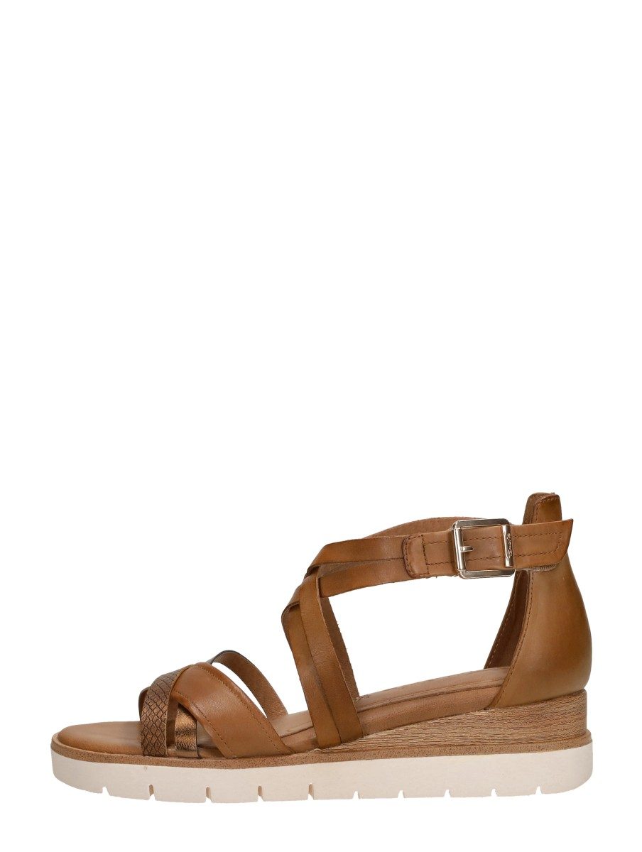 Tamaris - Sandalen Plat – cognac