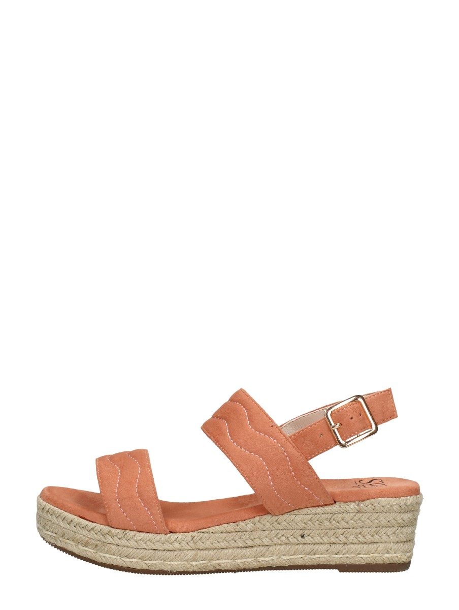 Sub55 - Sandalen Touwzool – koraal rood