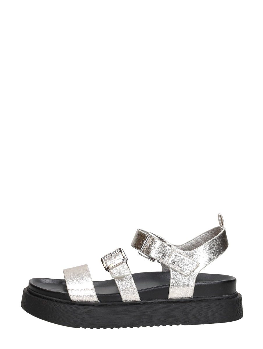 Tamaris - Sandalen Plat Zilver