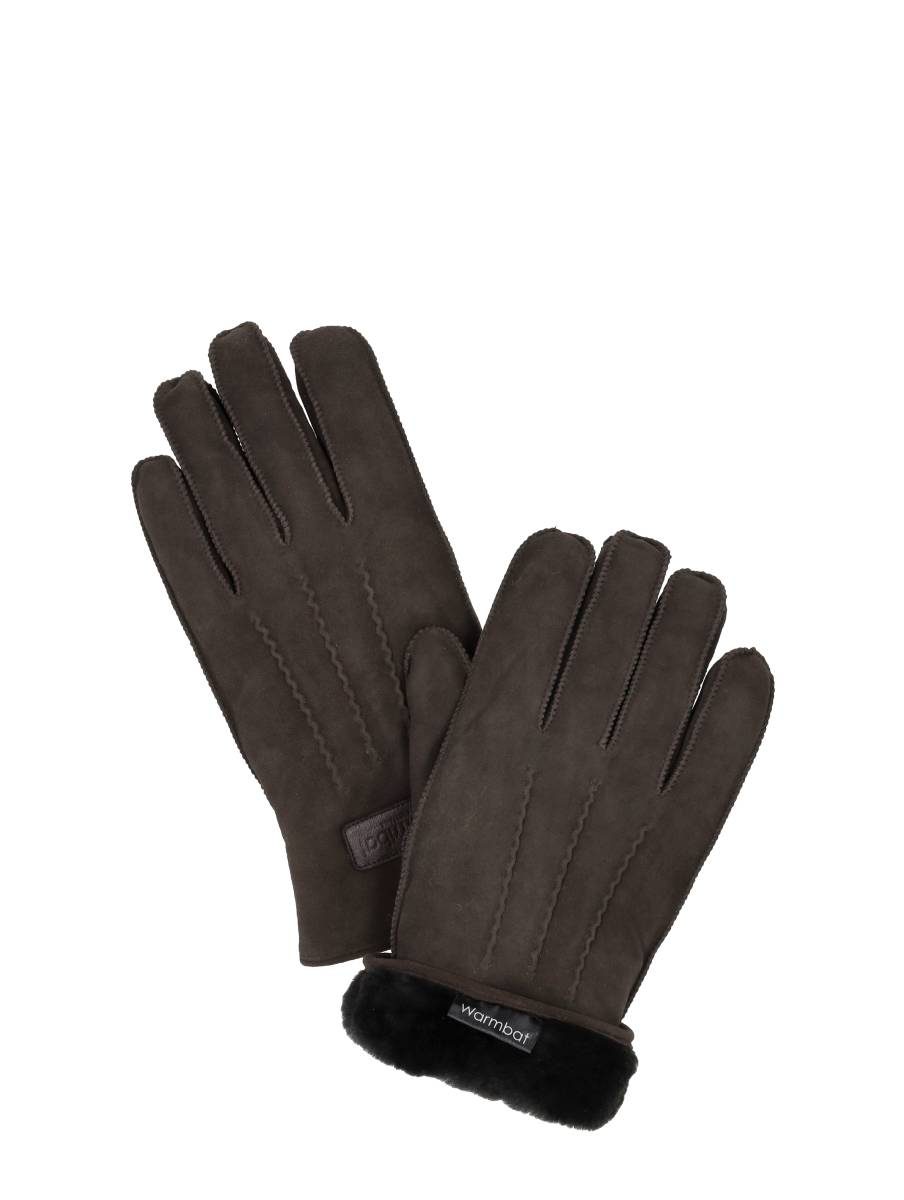 Warmbat - Gloves Men Suede – donkerbruin