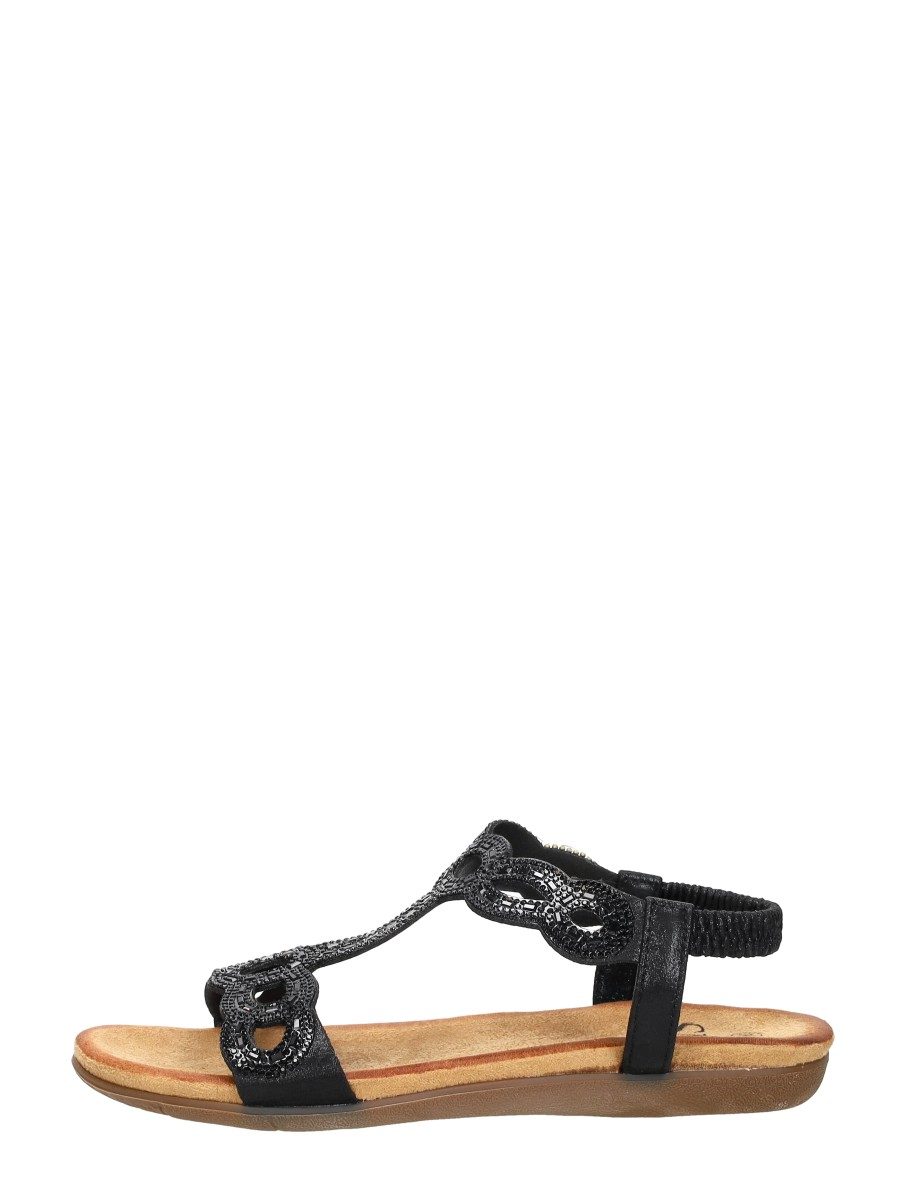 Sub55 - Sandalen Plat – zwart