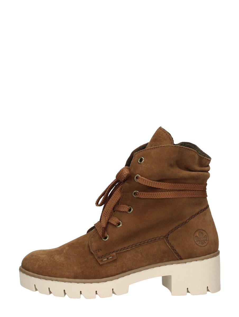Rieker - Veterschoenen Hoog – donkerbruin