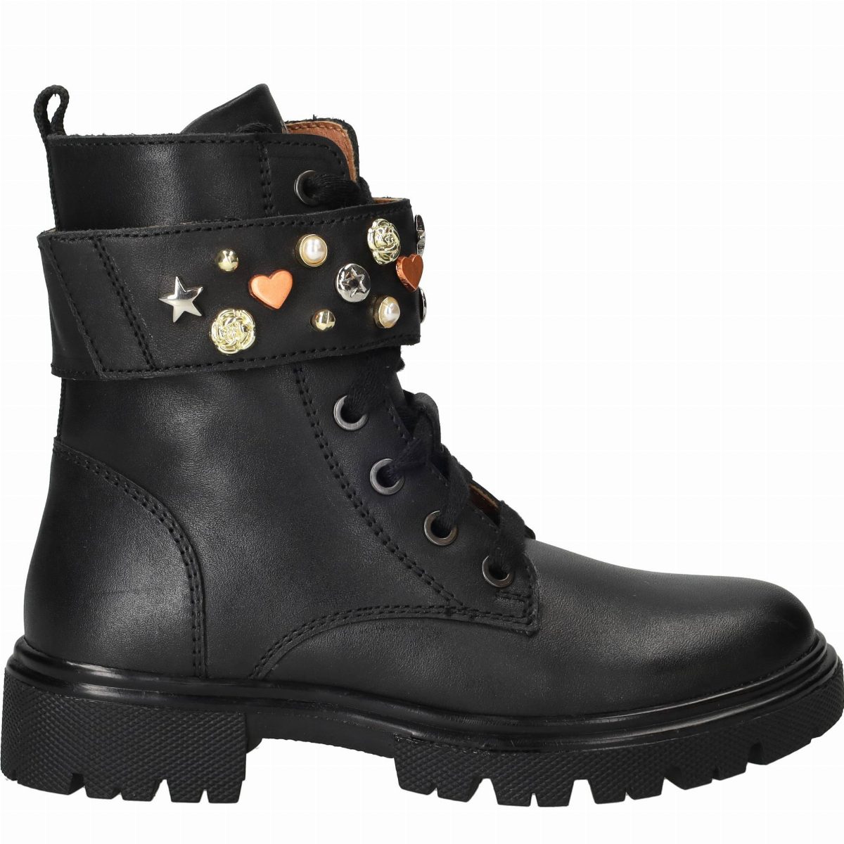 IK-KE Veterboots Meisjes Zwart