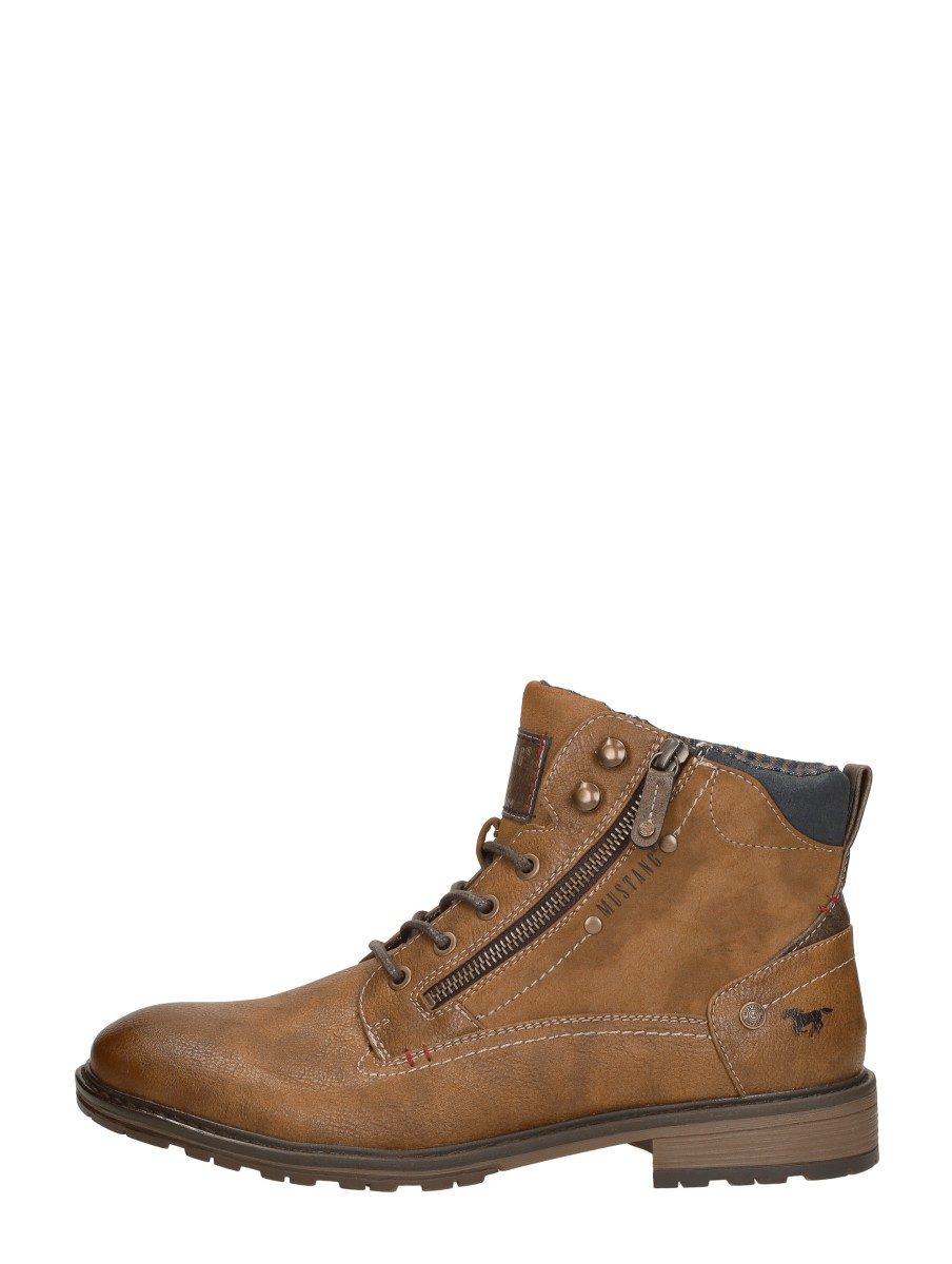 Mustang - Heren Veterschoenen – cognac