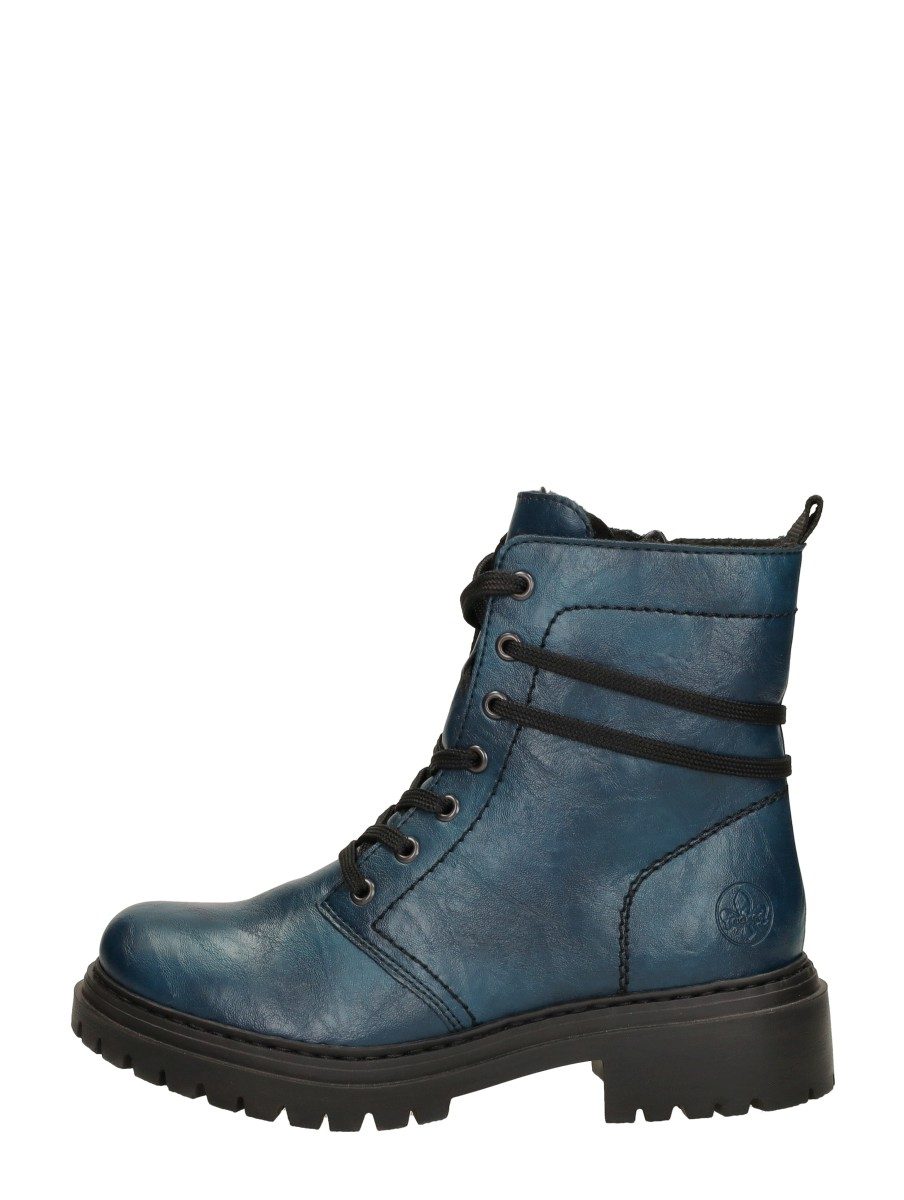 Rieker - Veterschoenen Hoog – petrol