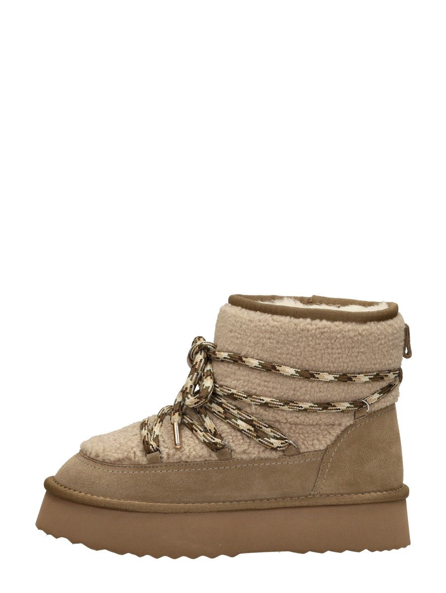 Shoecolate - Enkellaarsjes Plat – taupe