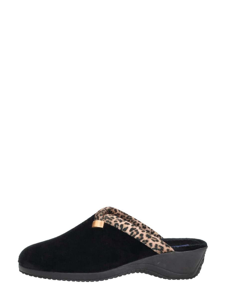 Comfort Plus - Pantoffels Open – zwart