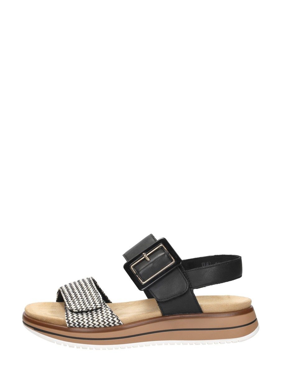 Remonte - Sandalen Plat – zwart