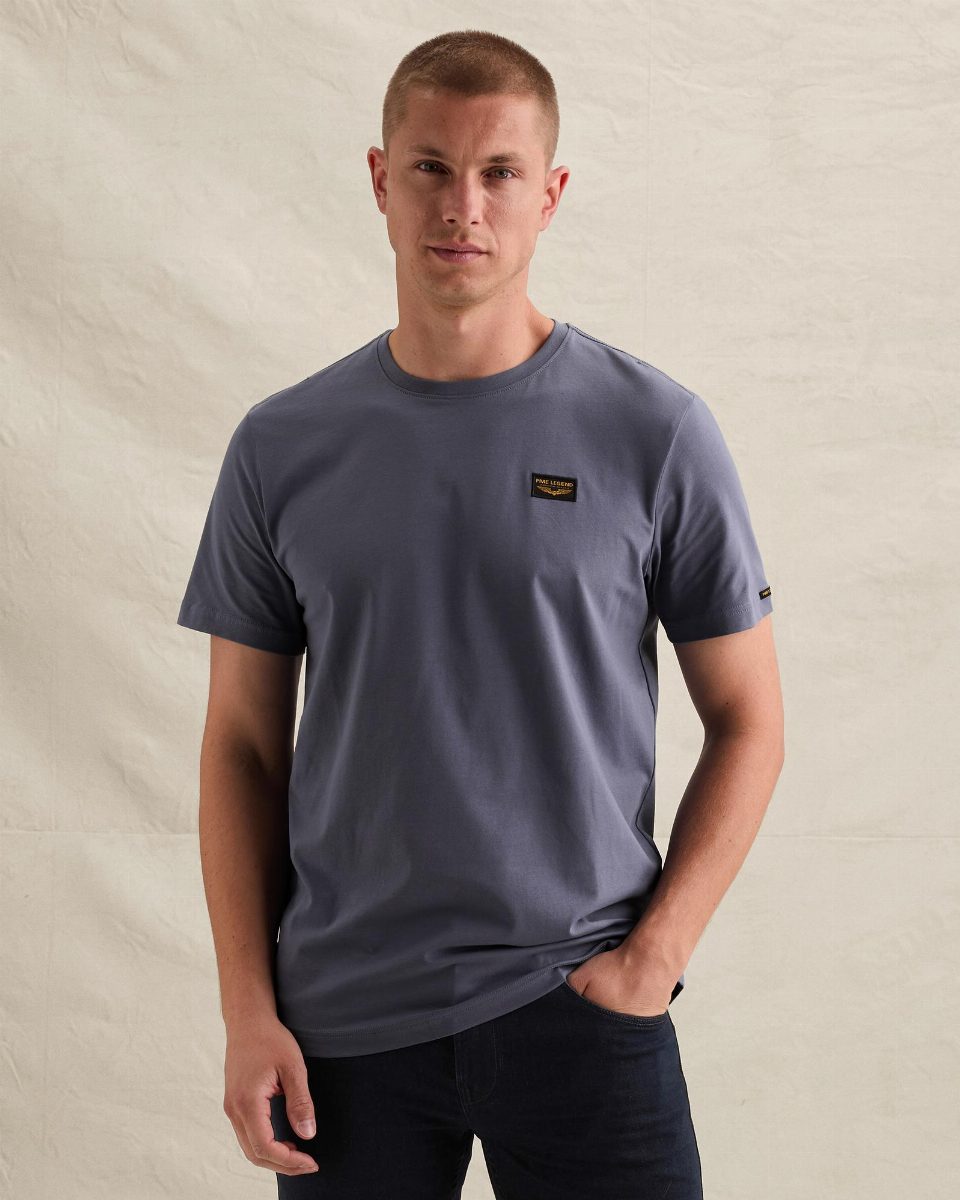 American Classic T-shirt van katoen met stretch – porcelain